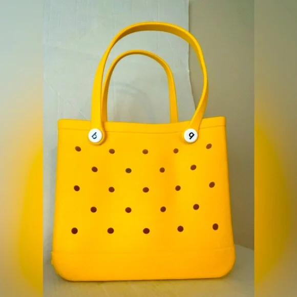 Unbranded Bright Yellow Waterproof Tote with Phone Size Zip Bag - Picture 4 of 6